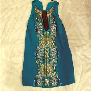 Beautiful Nicole Miller turquoise sequin dress